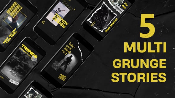 Videohive Multi Grunge Instagram Stories 59243312