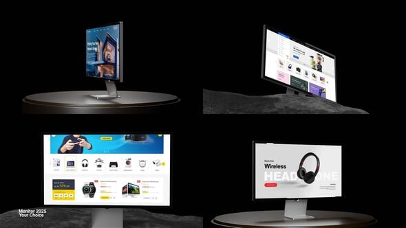 Videohive Monitor mockup 59963895