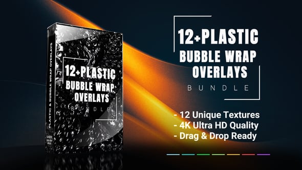 Videohive Plastic Wrap Overlays – Bubble Textures, Crumpled Foil & Distressed Effects