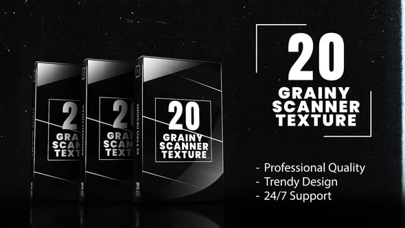 Videohive 20-Grainy Scanner Backgrounds Dirty Textures & Scratched Pack