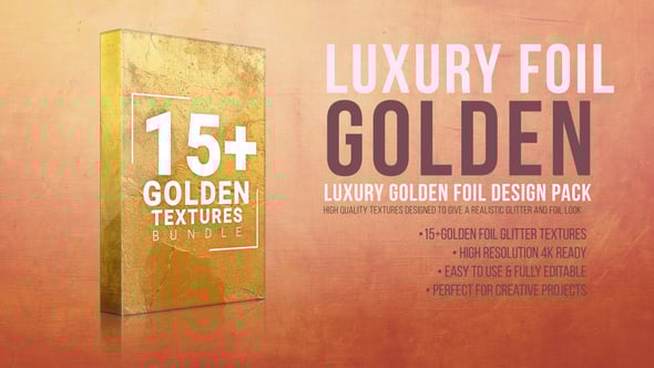 Videohive Luxury Golden Foil Glitter Textures Collection – Elegant Metallic Overlays Pack