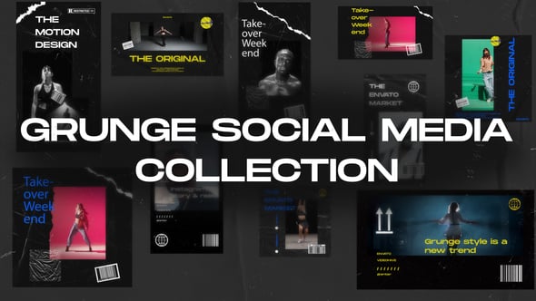 Videohive Grunge Social Media Collection