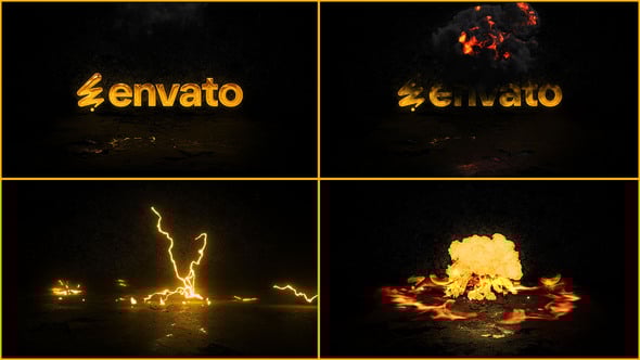 Videohive Lightning Fire Logo Animation 59633217