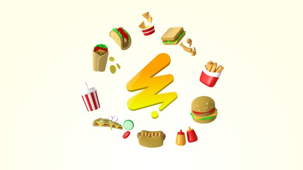 Videohive Fast Food 3D Logo