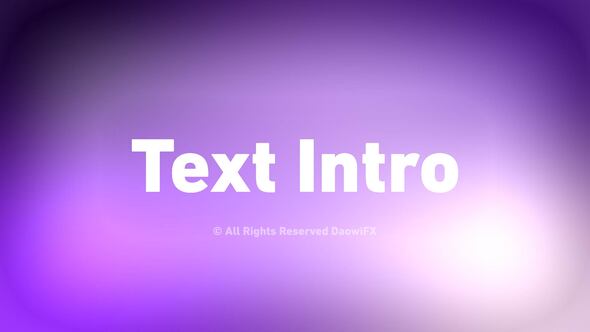 Videohive Text Intro 59719707