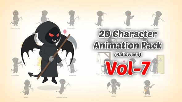 Videohive 2D character Animation Pack Vol 7 (Halloween)