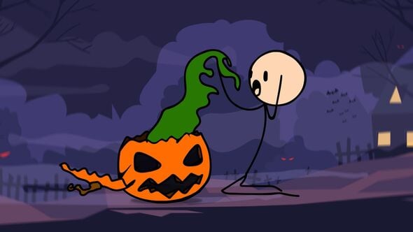 Videohive Stickman Halloween Logo Reveal