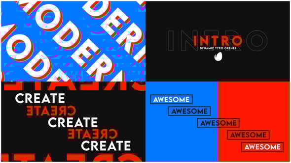 Videohive Dynamic Typo Opener – Bold Typography Promo