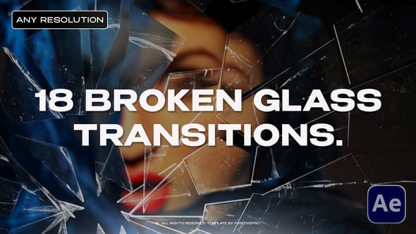 Videohive Broken Glass Transitions