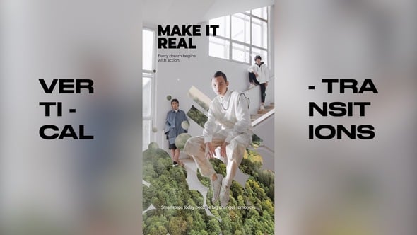 Videohive Vertical Title Transitions