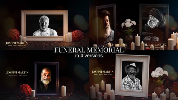 Videohive Funeral Memorial Slideshow – In Loving Memory Tribute Video