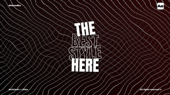 Videohive Minimal Text Titles