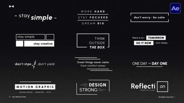 Videohive Text Minimal Titles  AE