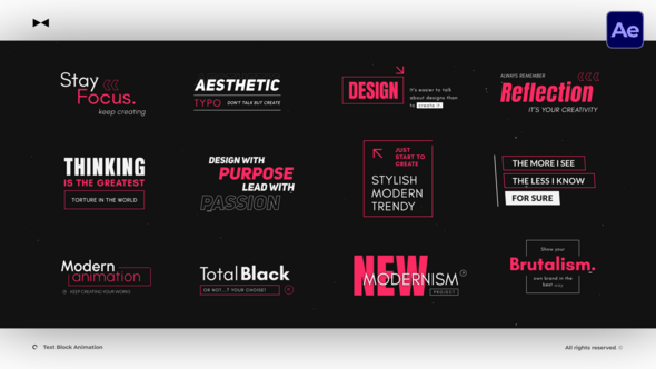 Videohive Text Block Animation  AE