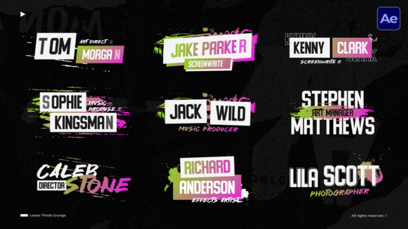 Videohive Lower Thirds Grunge  AE