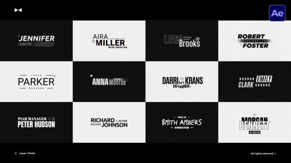 Videohive Lower Thirds Different  AE
