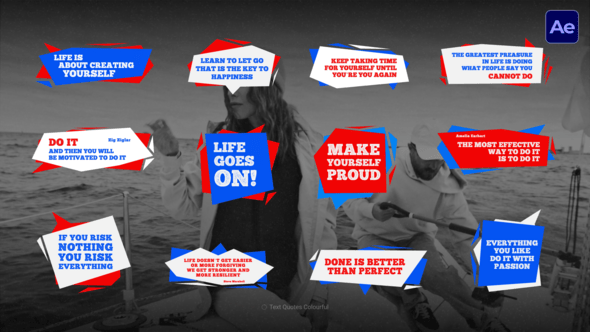 Videohive Text Quotes Colourful  AE