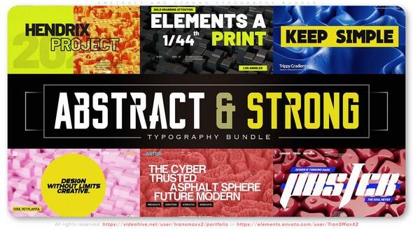 Videohive Abstract and Strong Typography Bundle