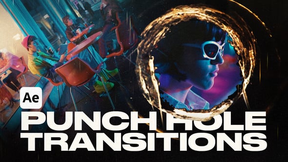 Videohive Punch Hole Transitions For After Effects 59632094