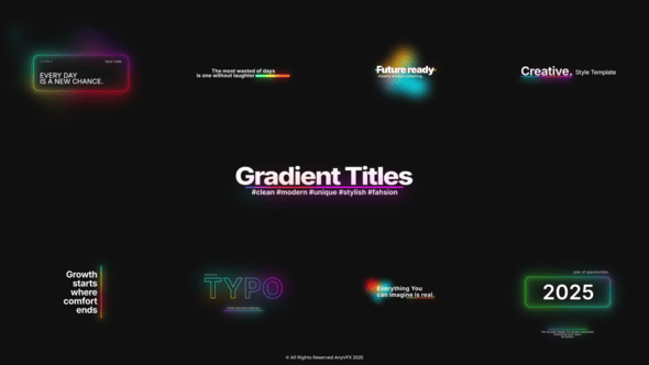 Videohive Gradient Titles 59929983
