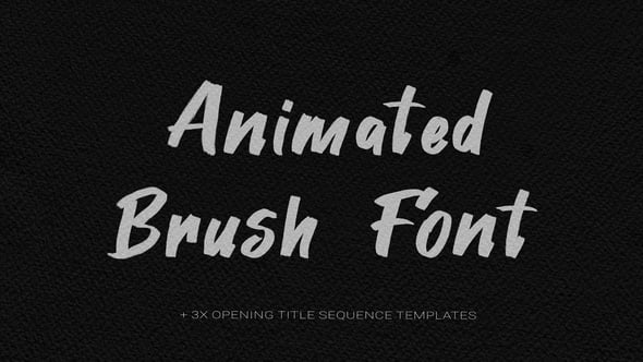 Videohive Animated Brush Font
