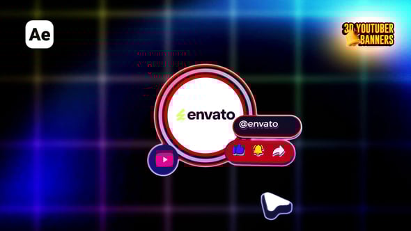 Videohive 3D YouTube Subscribe & Like Banners