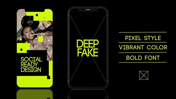 Videohive Deep Fake – Glitchy Pixel Trailer | After Effects Event & Social Media Opener
