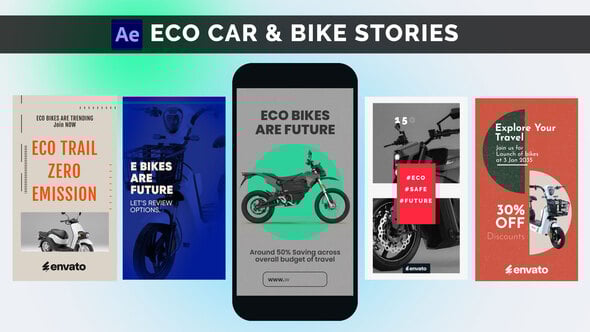 Videohive ECO Car and Bike Marketing Stories