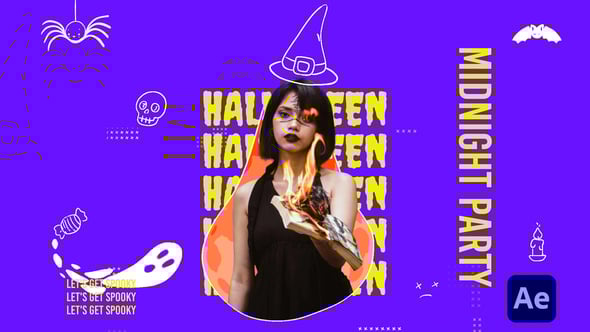 Videohive Spooky Doodle Halloween Intro