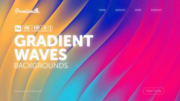 Videohive Gradient Waves Backgrounds
