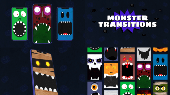 Videohive Halloween Monster Transitions
