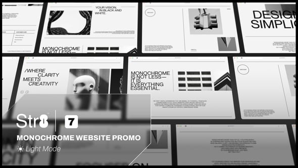 Videohive Monochrome Website Promo (Light Mode)