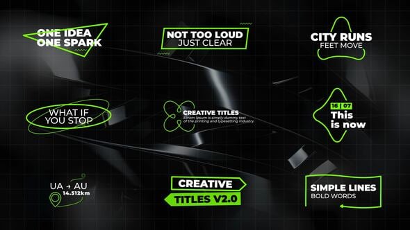 Videohive Creative Titles V2.0 | AE 59044670