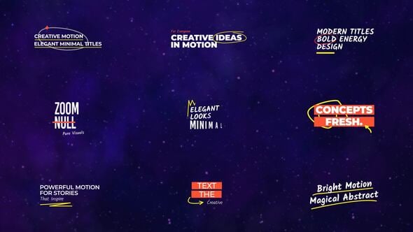 Videohive Creative Titles V3.0 | AE 59514279