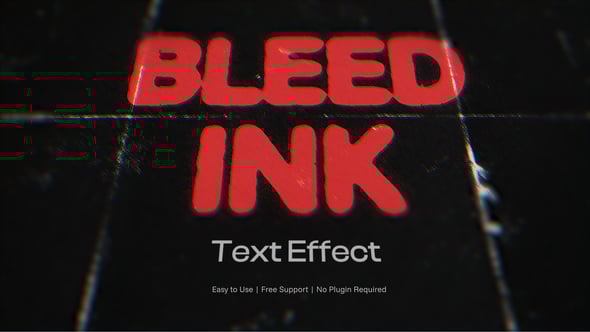 Videohive Bleed Ink Text Effect