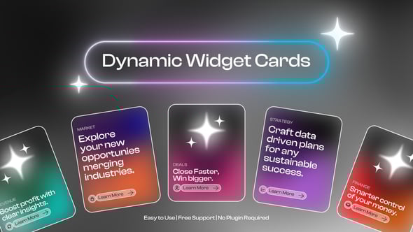 Videohive Widget Cards