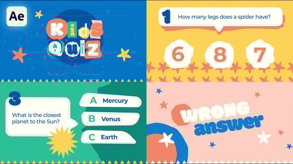 Videohive Kids Quiz Presentation 59415030