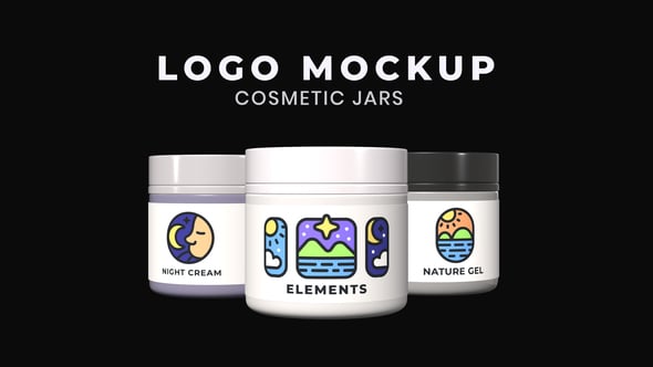 Videohive Logo Mockup on Cosmetic Jar template | After Effects