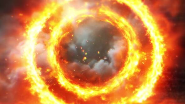 Videohive Mystic Fire Rings Unveil