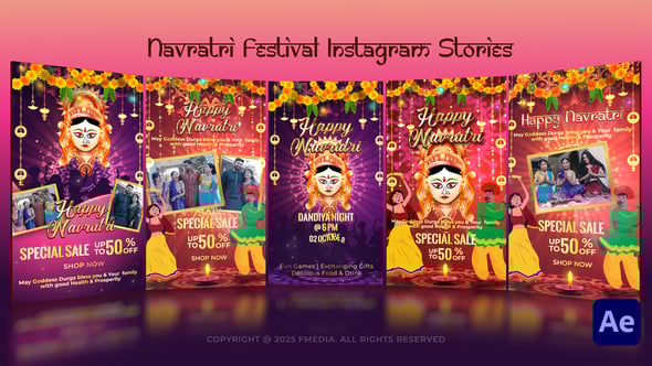 Videohive Navratri festival Instagram Stories