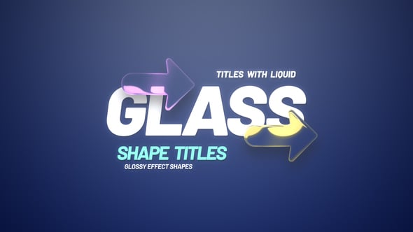 Videohive Glass Shape Titles