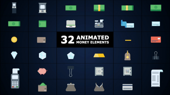 Videohive Animated Money Elements for After Effects