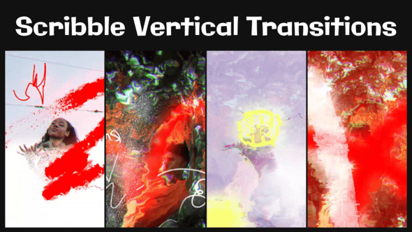 Videohive Scribble Vertical Transitions for After Effects