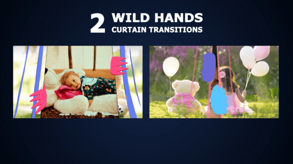 Videohive Wild Hands Curtain Transitions for After Effects