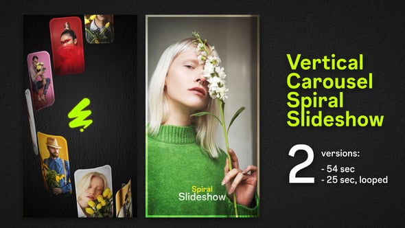 Videohive Vertical Carousel Spiral Slideshow