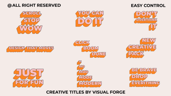 Videohive Creative Titles V2.0 | AE 59017947