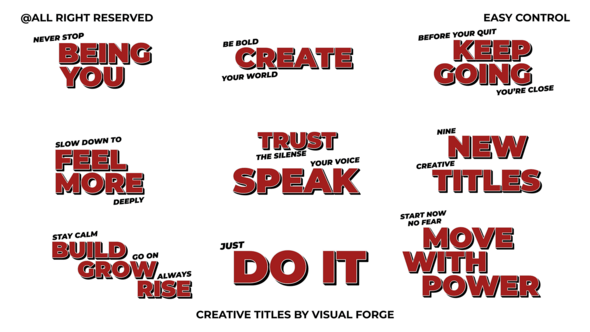 Videohive Creative Titles V3.0 | AE