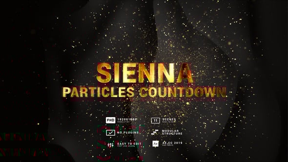 Videohive Sienna Particles Countdown 3in1 Backgrounds