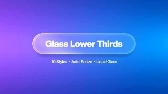 Videohive Glass Lower Thirds 60139227