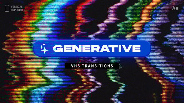Videohive Generative VHS Transitions | Vertical | After Effects